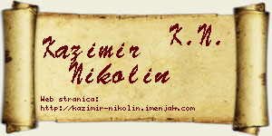 Kazimir Nikolin vizit kartica